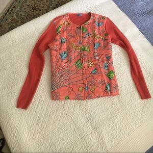 Silk sweater combination top